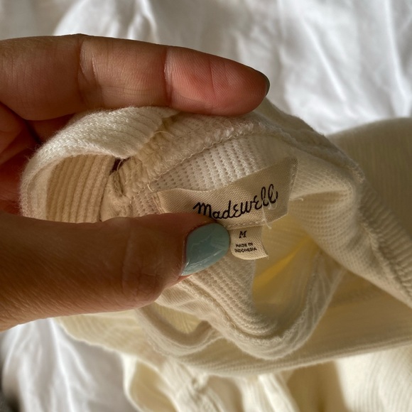 Madewell Ottoman Jacquard Cross Back Tank Medium - Picture 2 of 4